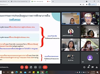 Meeting to prepare for internal
educational quality assessment (Faculty
level)
